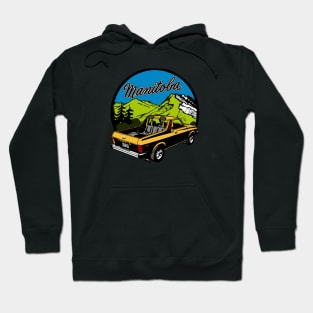 Vintage Manitoba Mountain Car Hoodie